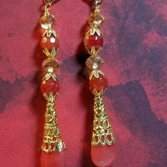#0217 "Madagascar" Ruby Earrings - Picture 2 of 2